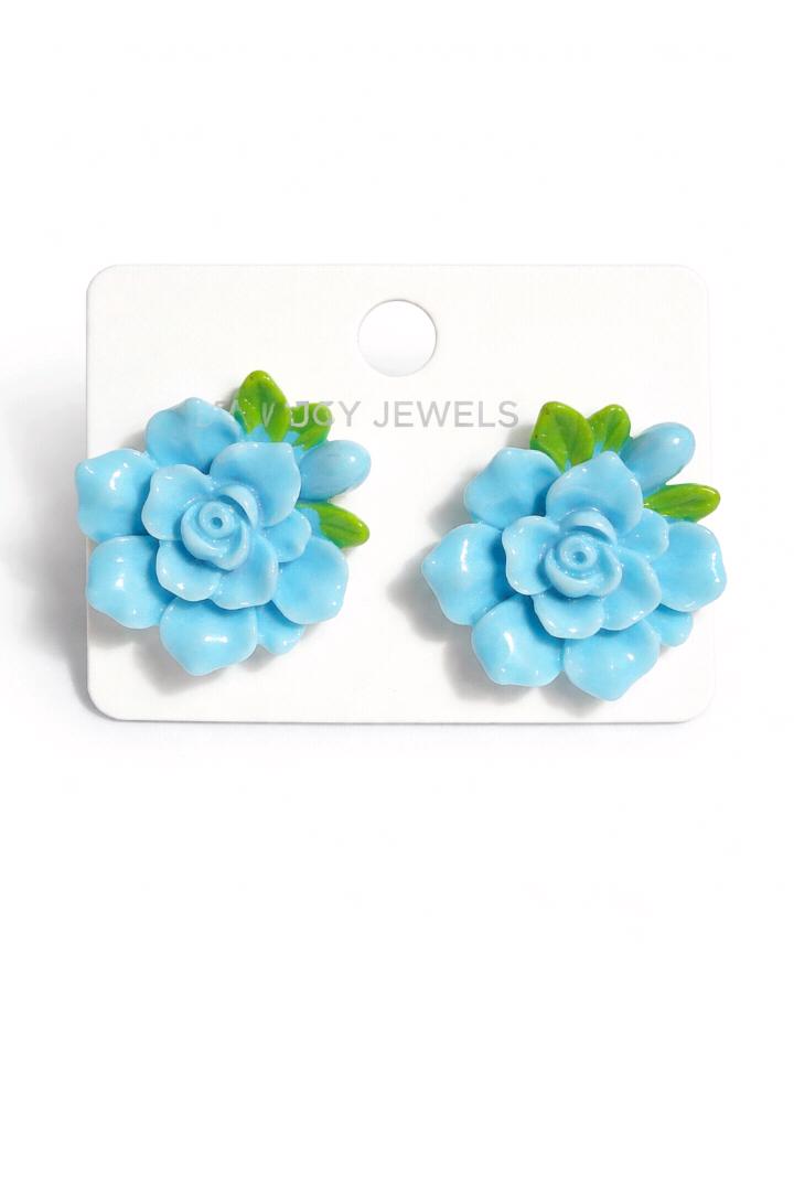 Blue Blossom Floral Earrings