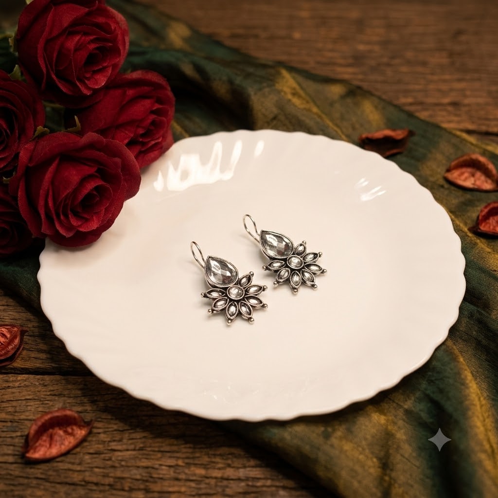 Bohemian Crystal Sunburst Earrings