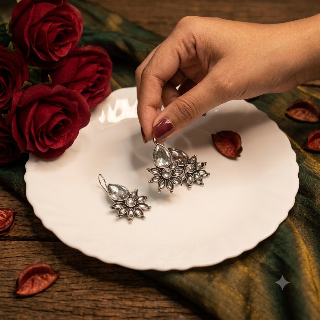 Bohemian Crystal Sunburst Earrings