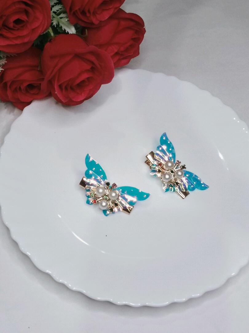 Butterfly Pearl Hair Clip