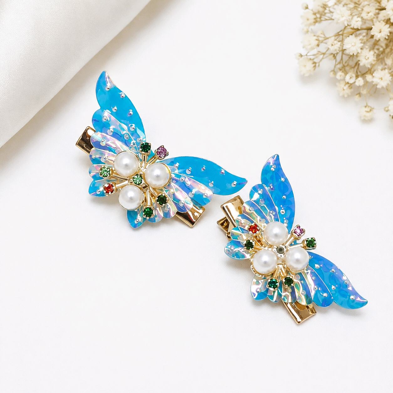Butterfly Pearl Hair Clip