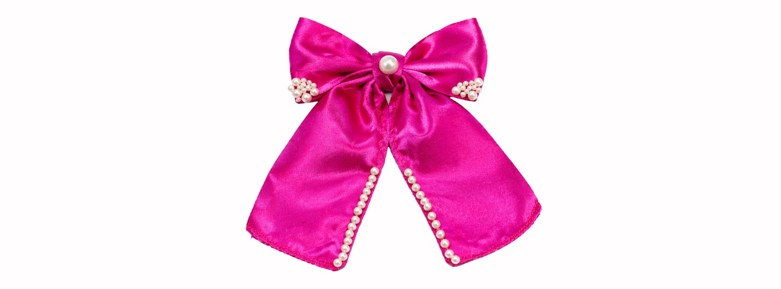 Candy Pink Satin Tail Bow