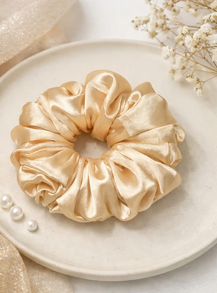 Champagne Luxe Scrunchie