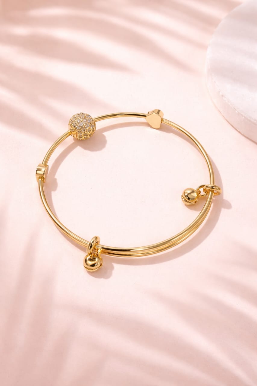 Golden Bloom Charm Bracelet