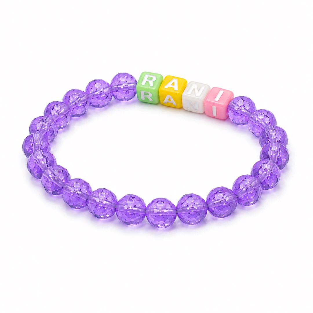Lavender Name Bracelet