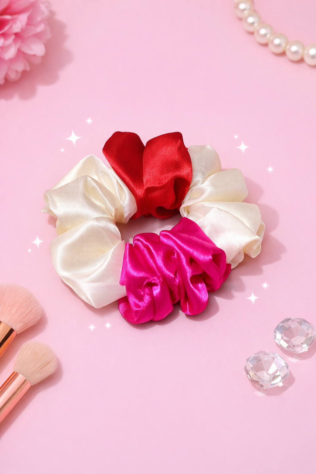 Luxe Satin Scrunchie – Multicolor