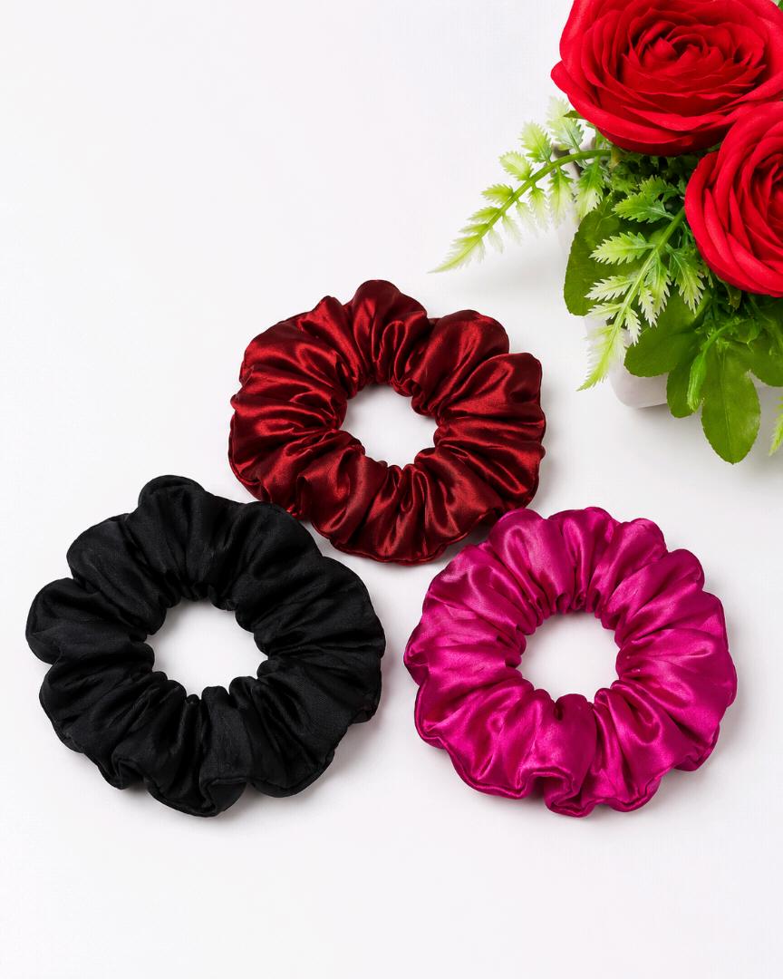 Luxury Satin Scrunchies Set of 3