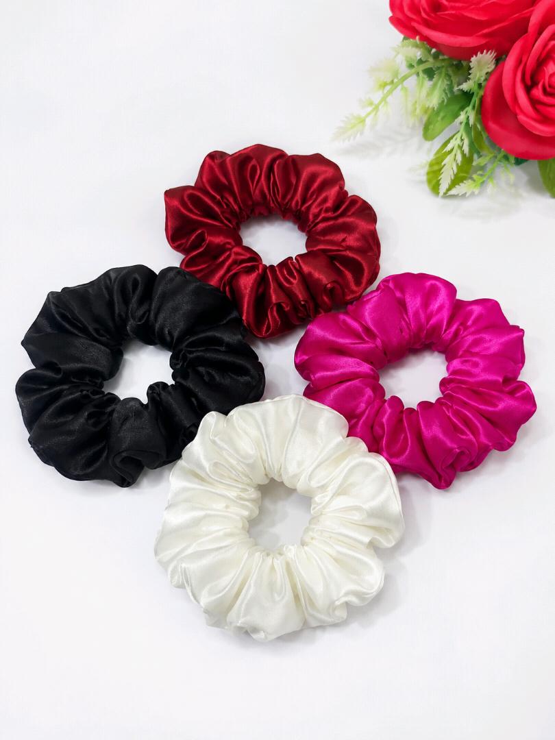 Luxury Satin Scrunchies Set of 4