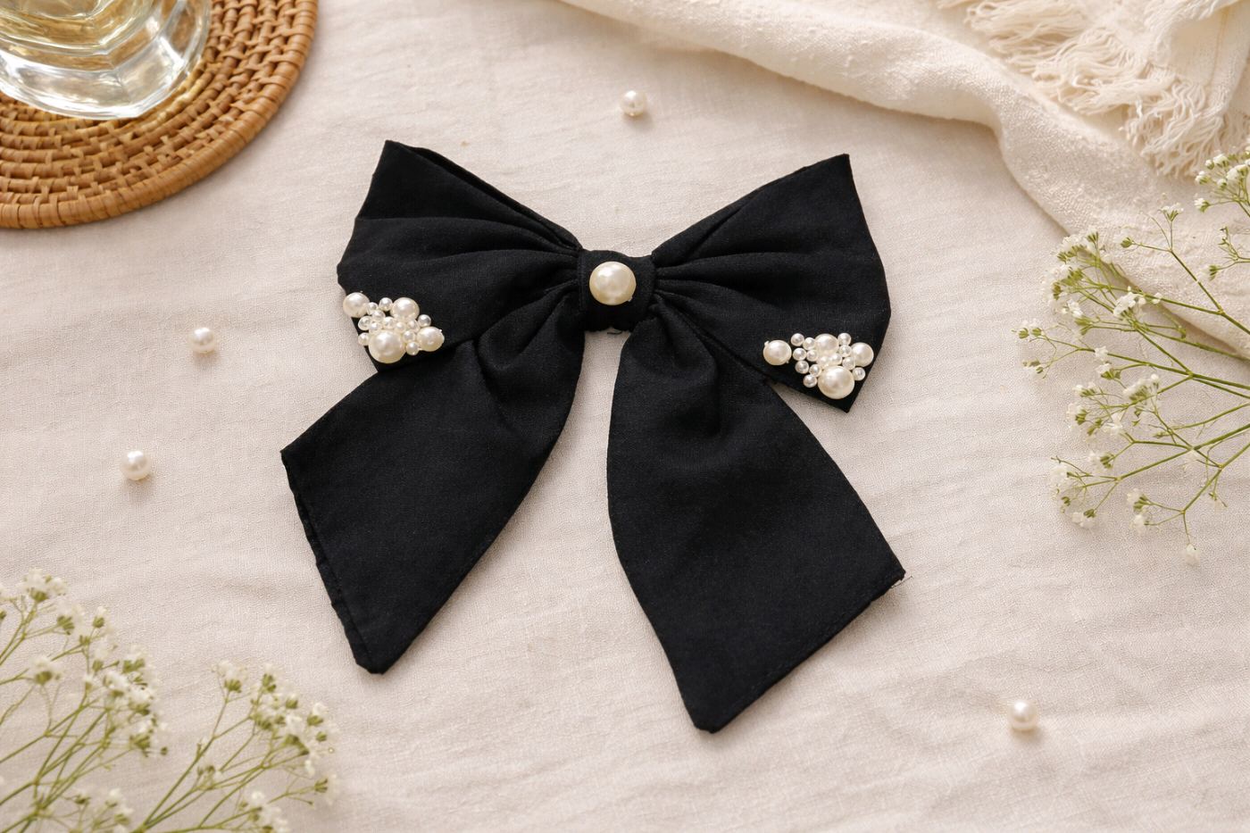 Midnight Pearl Bows