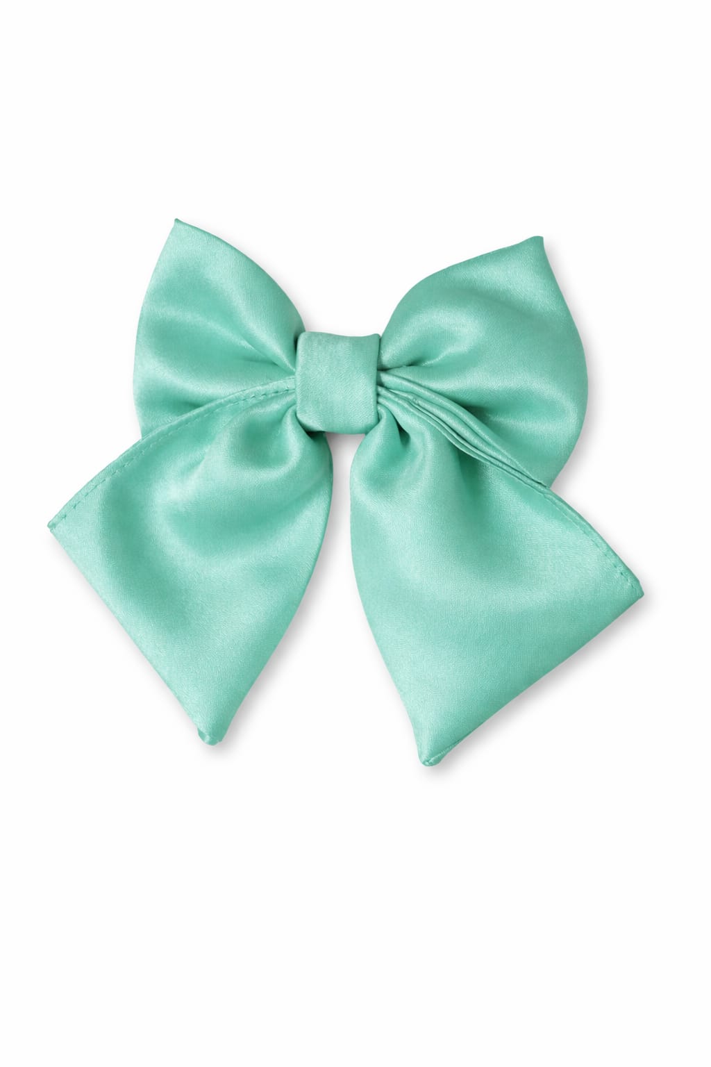 Mint Green Satin Ribbon Hair Bow