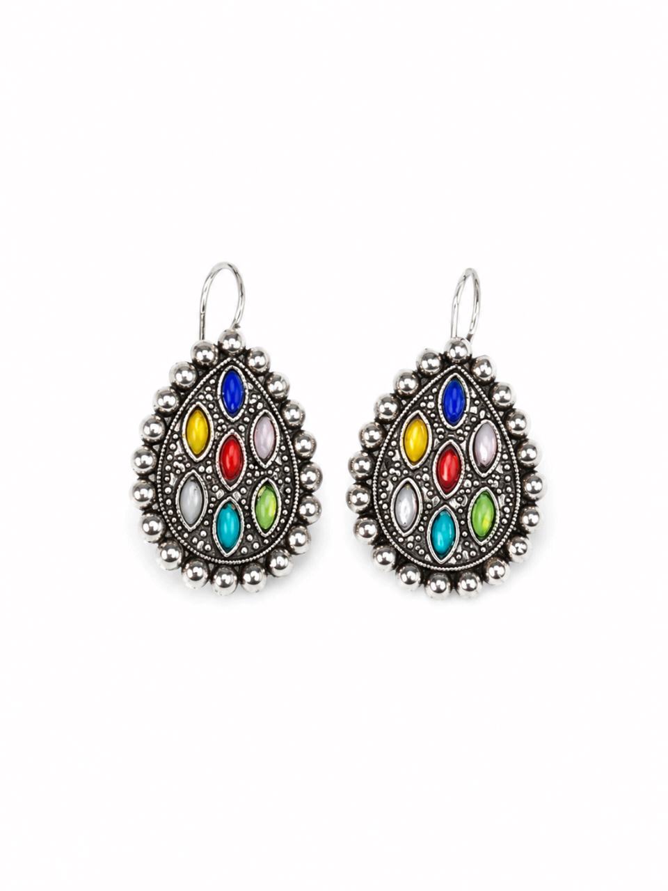 Multicolor Vintage Teardrop Earrings