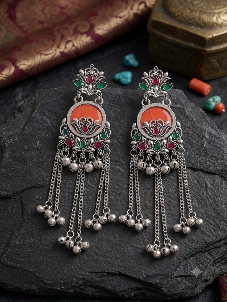 Noor Kashmiri Statement Earrings