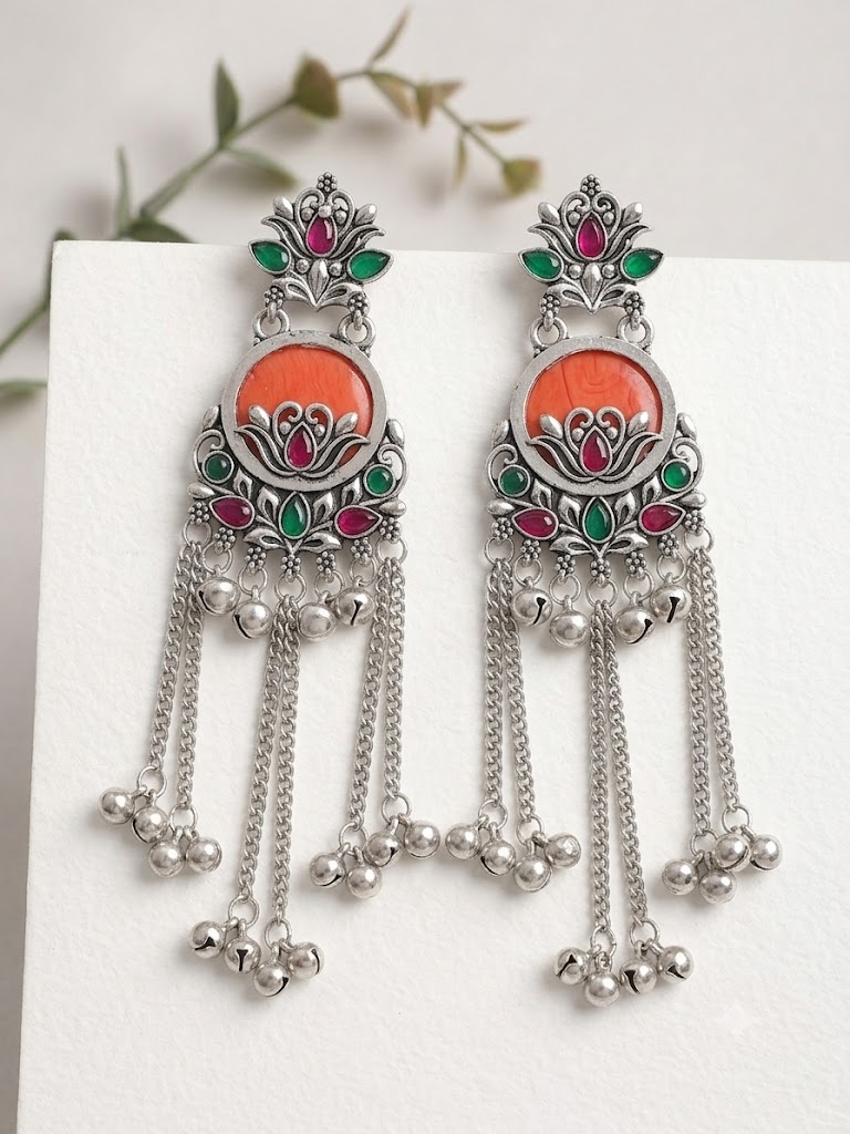 Noor Kashmiri Statement Earrings