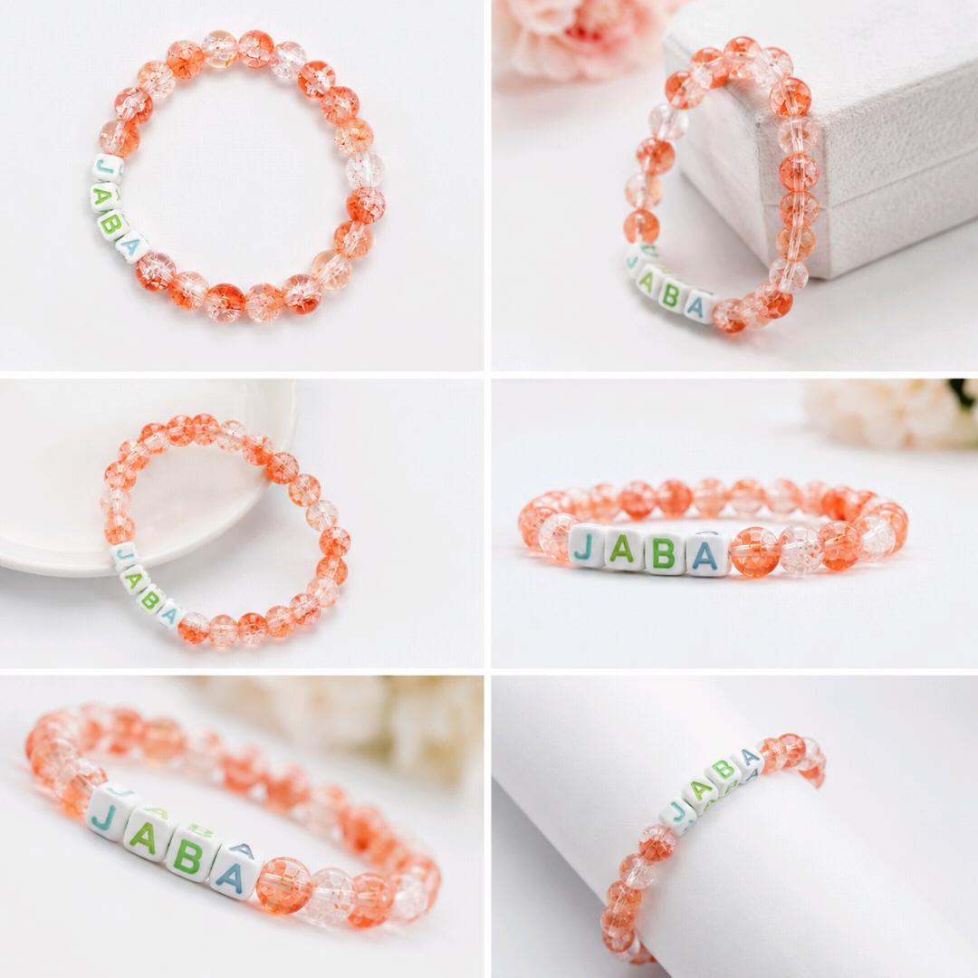 Orange Glow Name Bracelet ✨