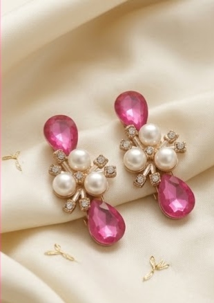 Pink Pearl Blossom Hair Clip