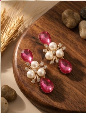 Pink Pearl Blossom Hair Clip