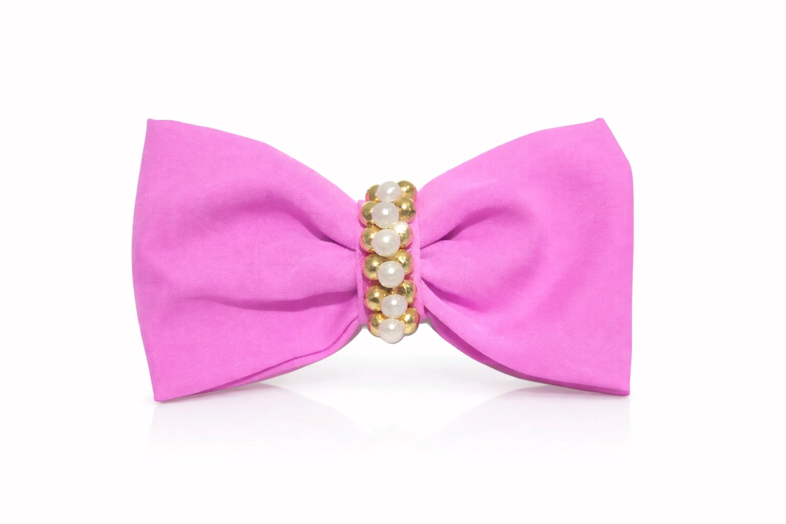 Pink Pearl Glam Bow Clip