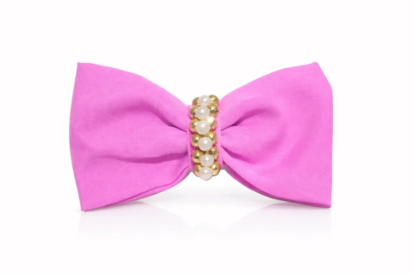 Pink Pearl Glam Bow Clip