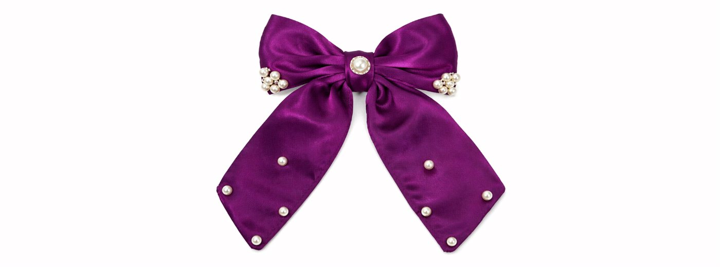 Plum Pearl Bow