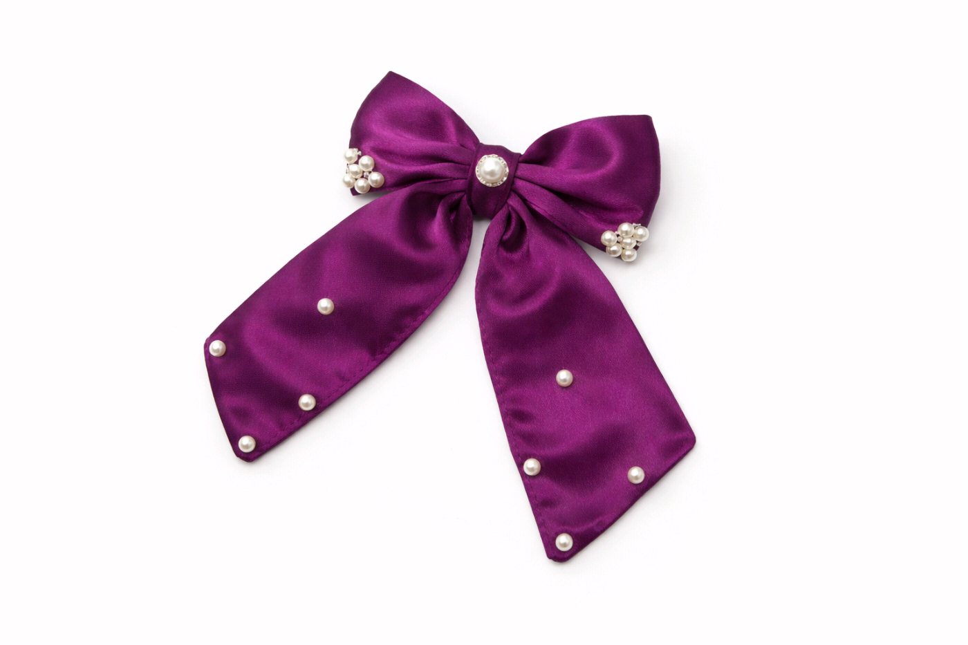 Plum Pearl Bow