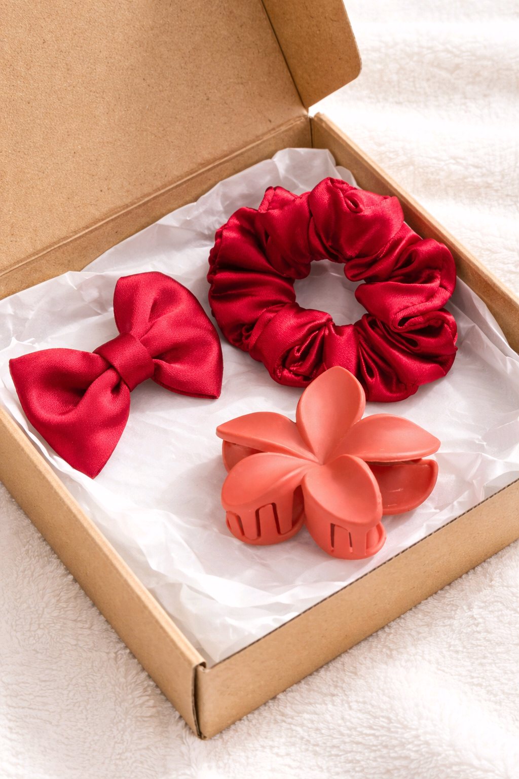 Red Elegance Hair Accessories Gift Set ❤️✨