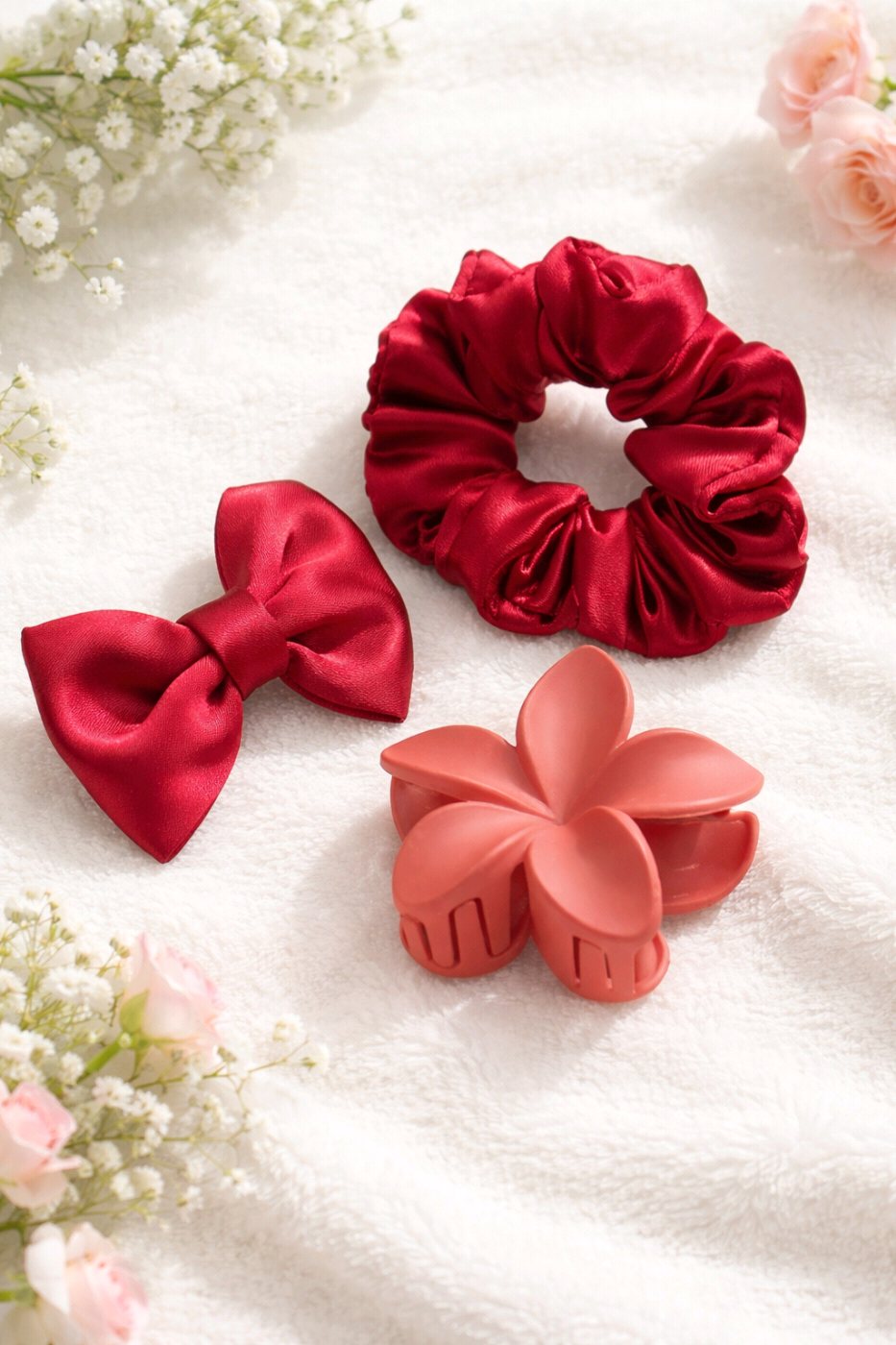 Red Elegance Hair Accessories Gift Set ❤️✨