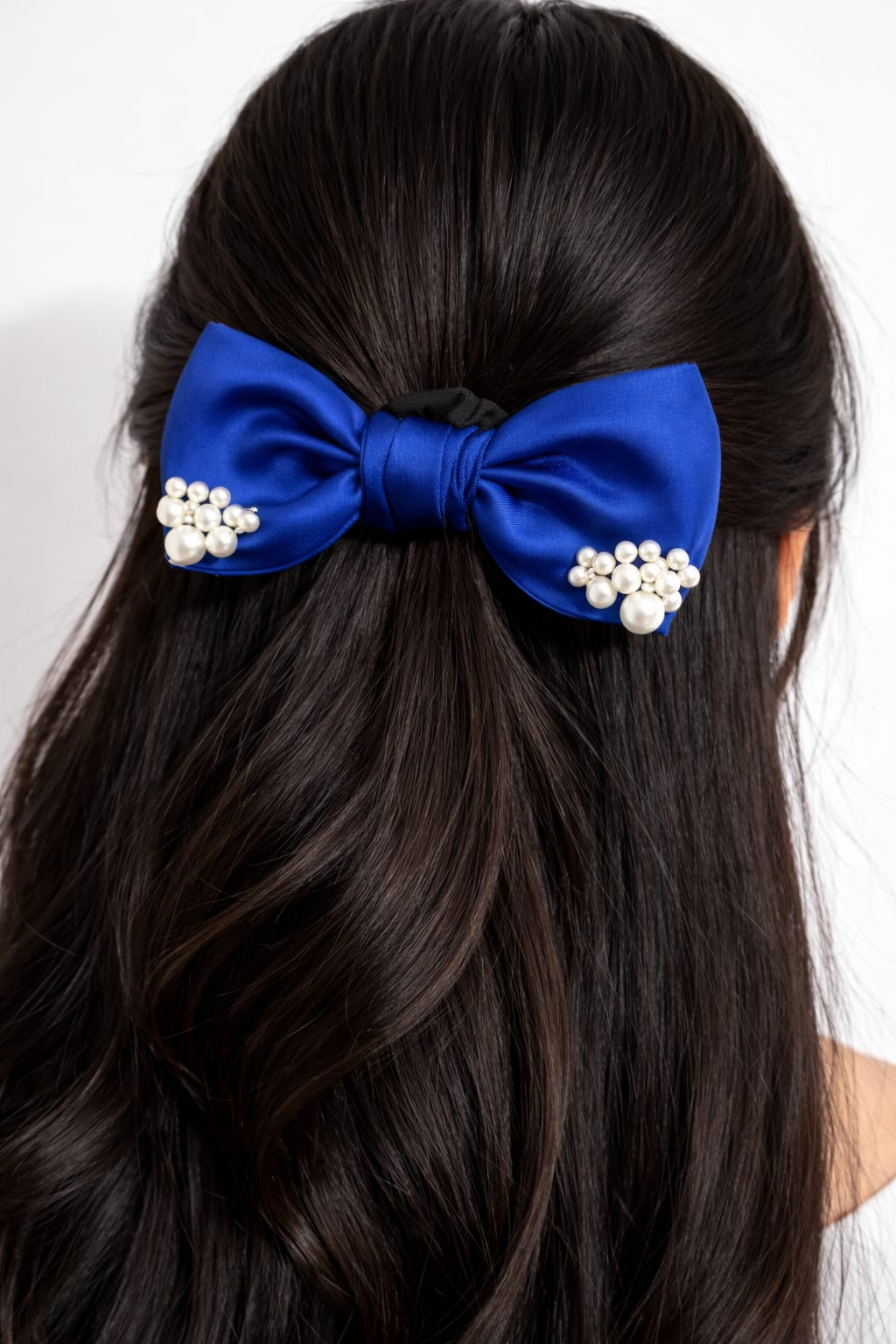 Royal Blue Pearl Bow