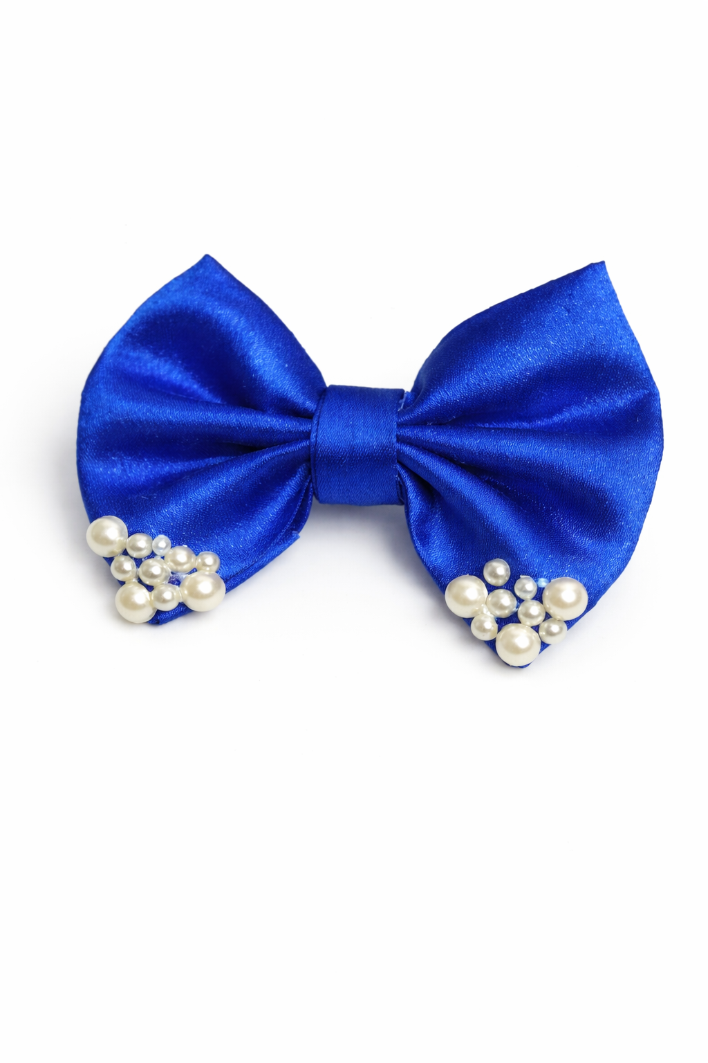 Royal Blue Pearl Cluster Bow