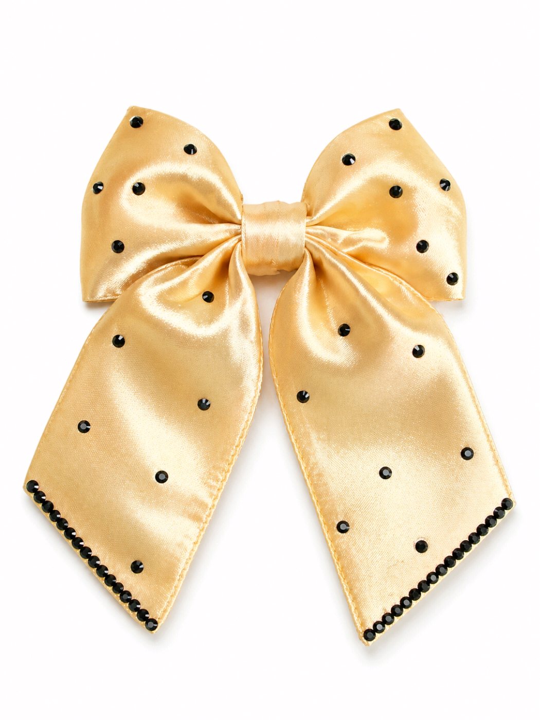Satin Rhinestone Hair Bow Clip
