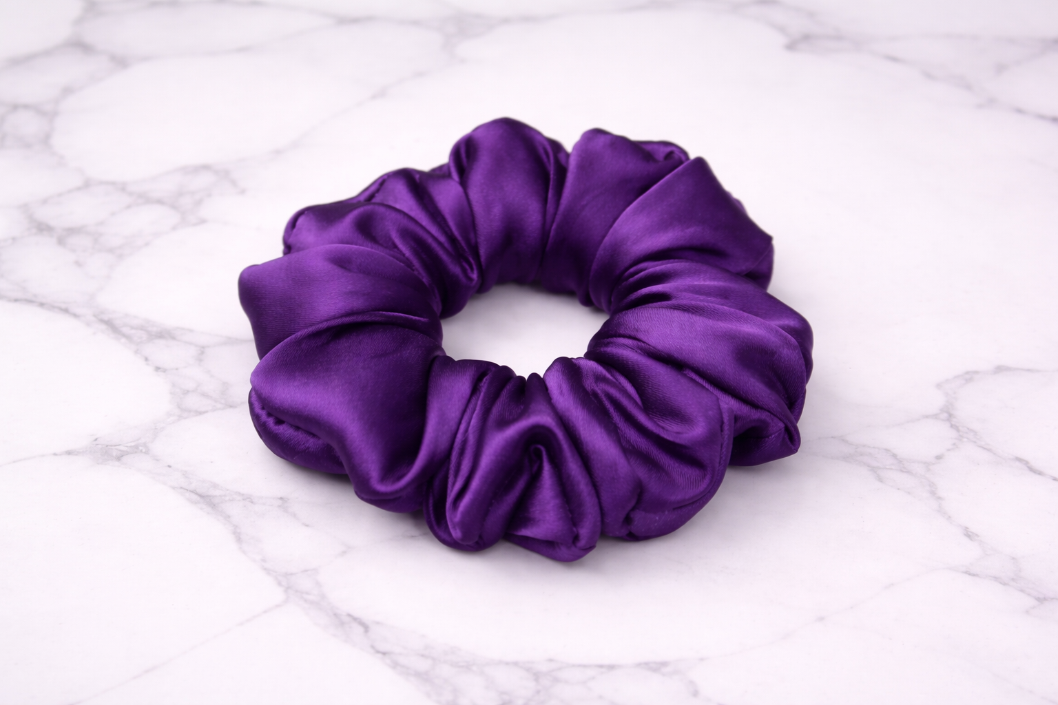 Satin Scrunchie – Royal Purple