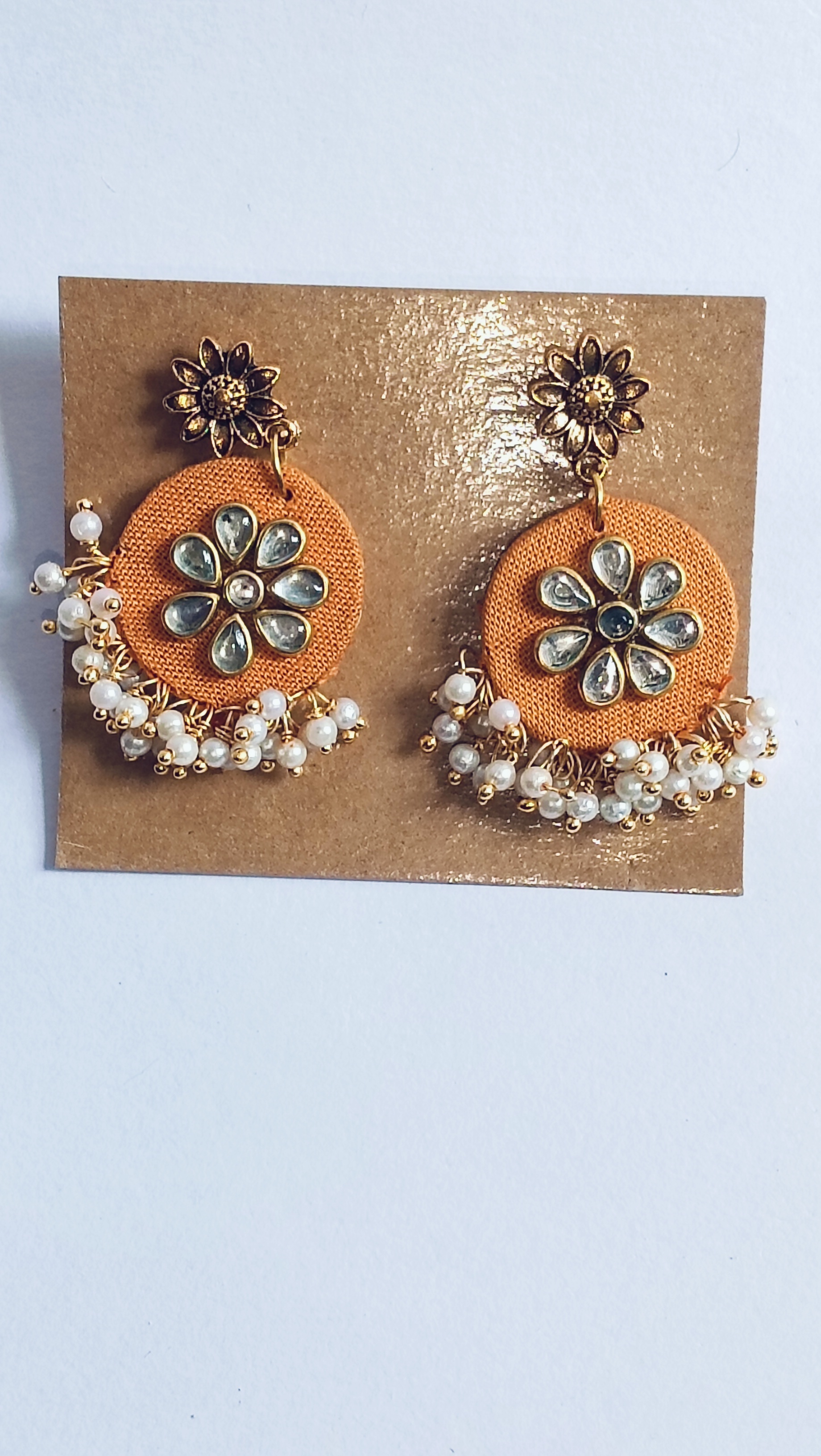 Sunshine Bloom Pearl Drop Earrings